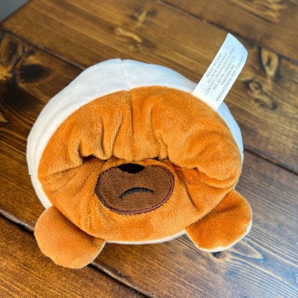 RMS Int’l reversible bear white brown plush stuffed animal smile - Picture 8 of 10